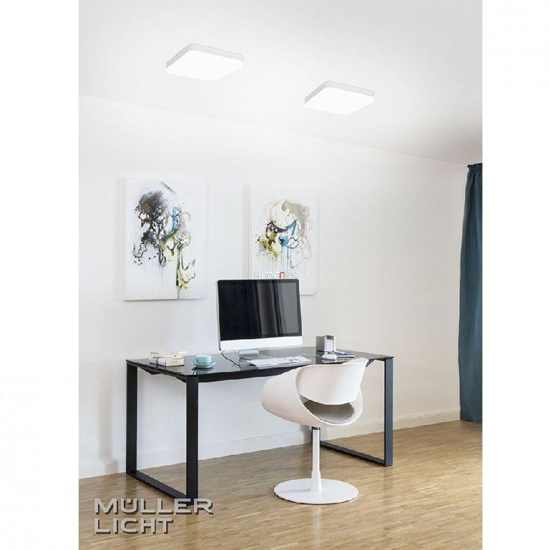 Muller Licht OFFICE LED IP44 - Ceiling light - White - Integrated LED - 1 x 25W LED (incl.)